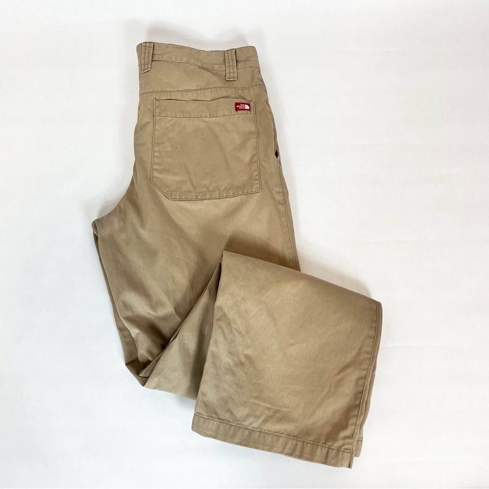 The North Face Pants Beige Tan Cotton Flat Front Size 34 - Picture 2 of 5
